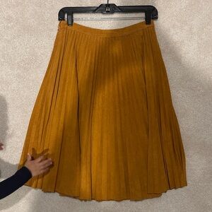 Pleated Mustard Skirt